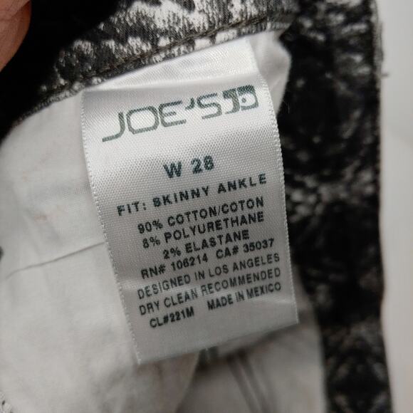 Joe's Jeans Snake Print Skinny Ankle Jeans, 28 - Picture 5 of 9